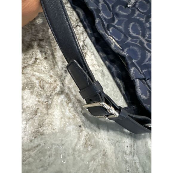Coach Isabelle Op Ikat Navy Blue Carryall Crossbody Shoulder Bag C Pattern - Picture 5 of 9